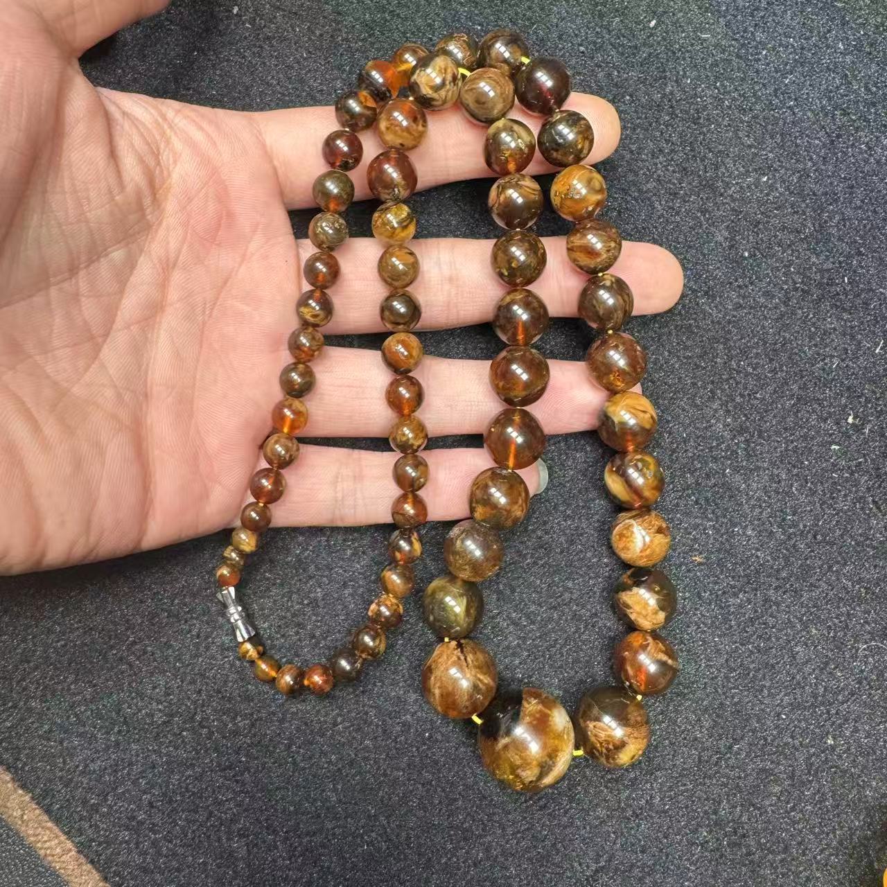 天然俄料琥珀药珀塔链项链 V1117—多样性发