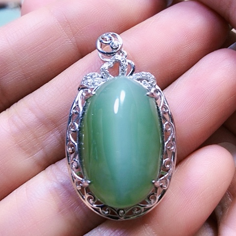 和田玉银S925镶嵌戒指