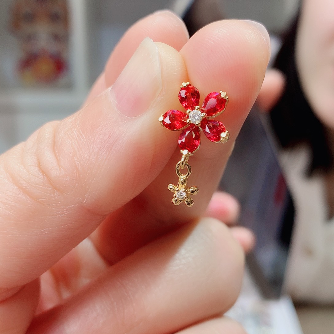 彩色蓝宝石颈饰银S925镶嵌