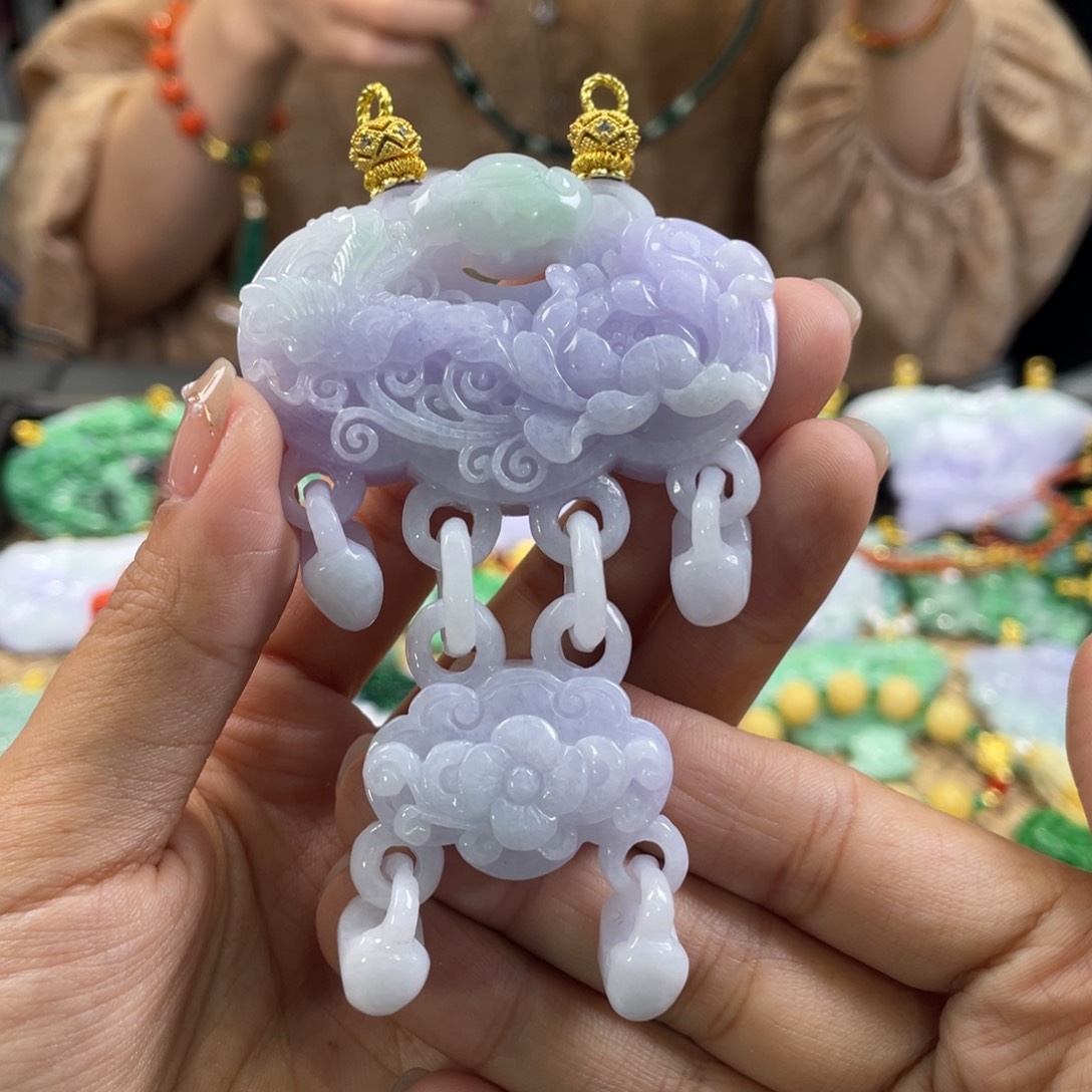 翡翠颈饰未镶嵌代编织