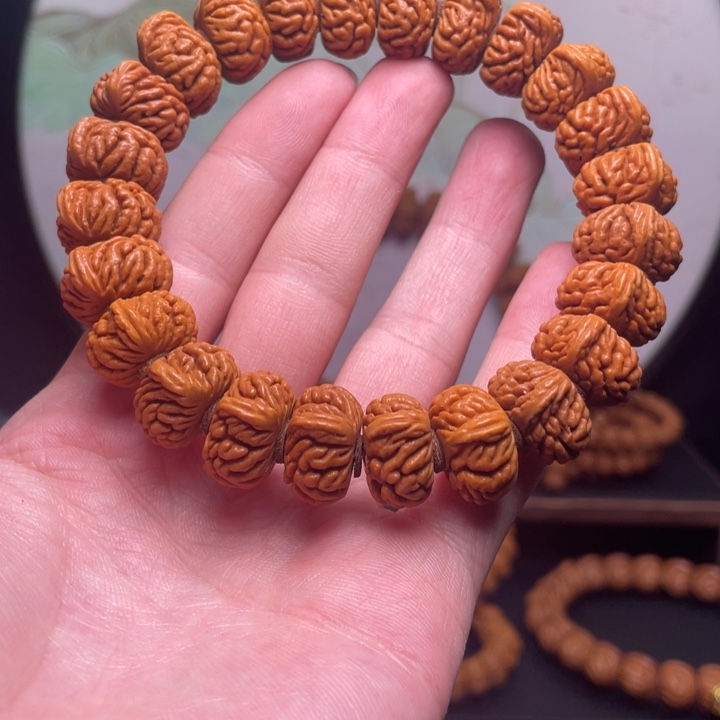 桃核手串17+刺龙手串