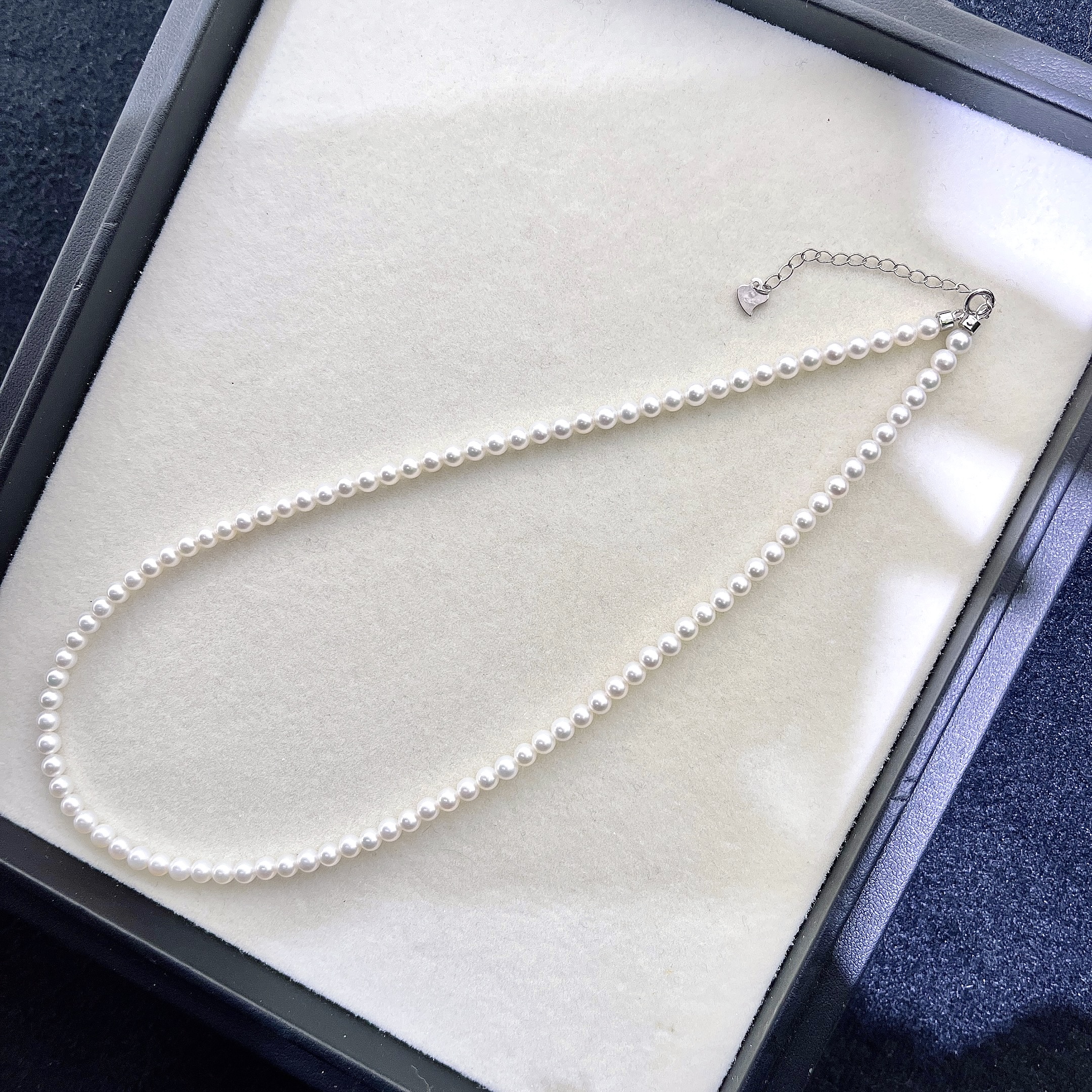【珍珠甄选】淡水白珠满珠小珠项链 S925银 R944