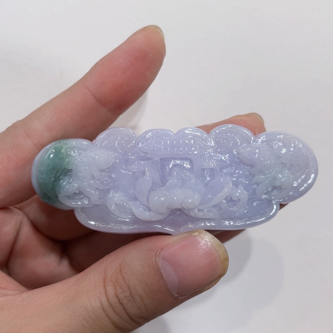翡翠未镶嵌吊坠(赠链)代编织