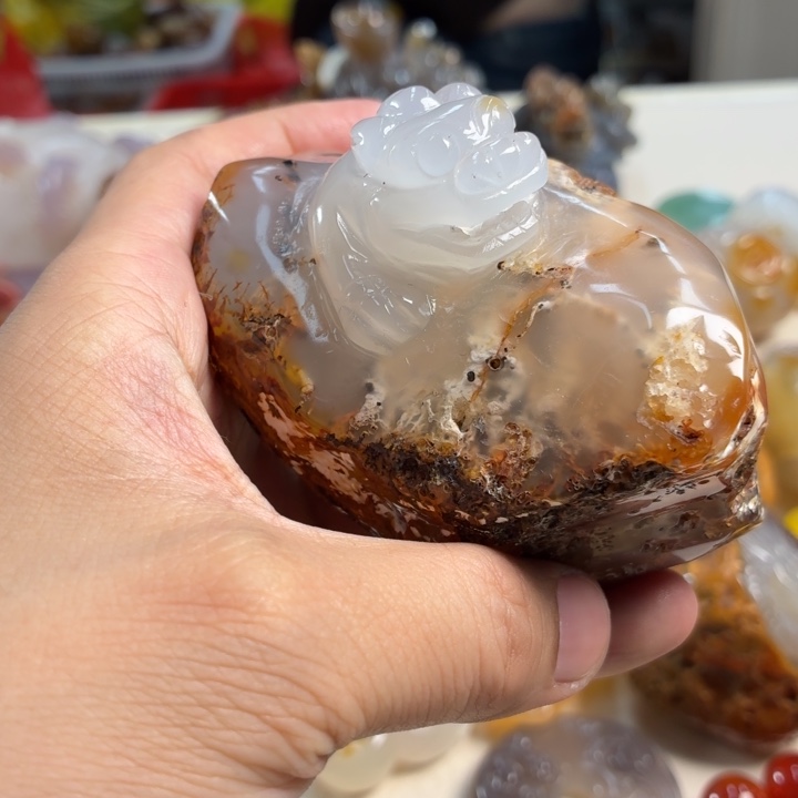 玛瑙/玉髓未镶嵌吊坠(不含链)