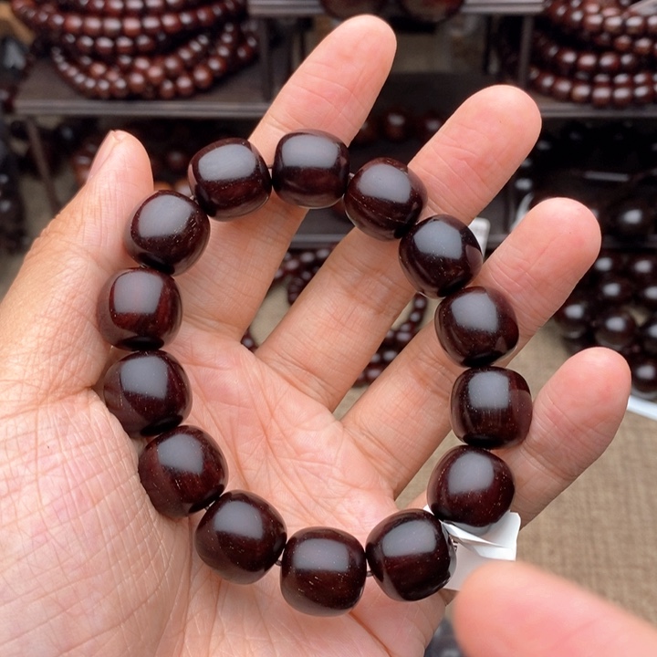 檀香紫檀（小叶紫檀）手串/手链15老形泥料黑珍珠特价款