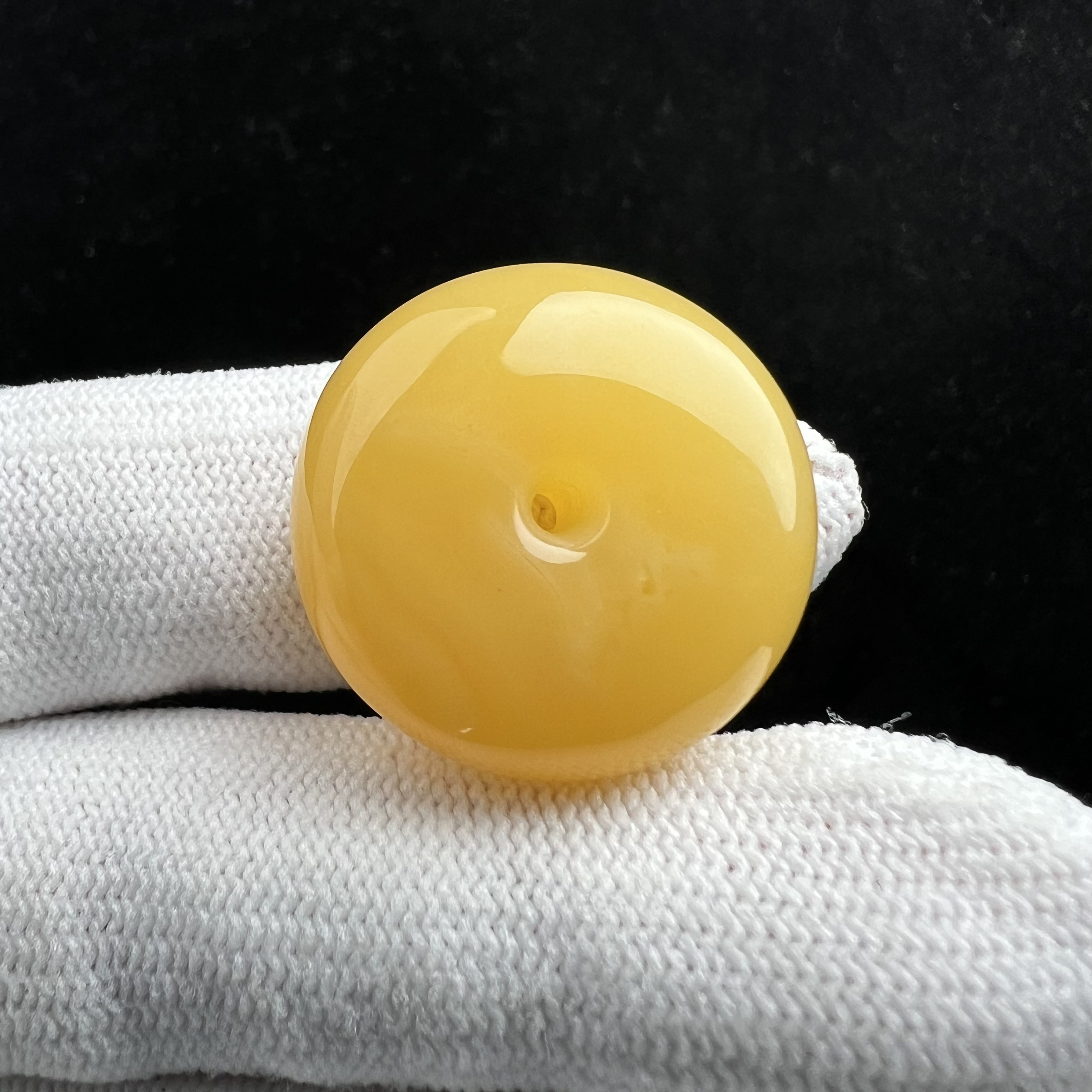 Y4072 天然蜜蜡 平安扣25*12mm原矿保真