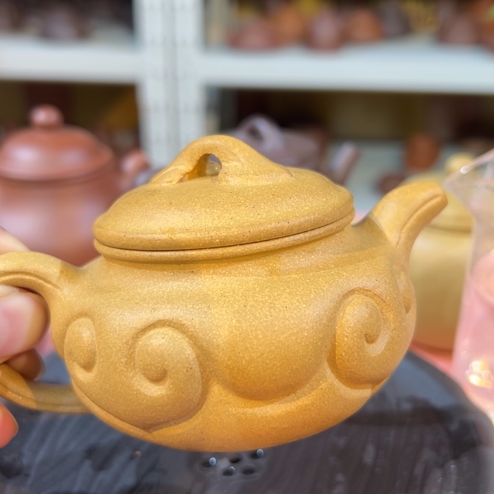 紫砂茶宠黄金如意仿古150cc