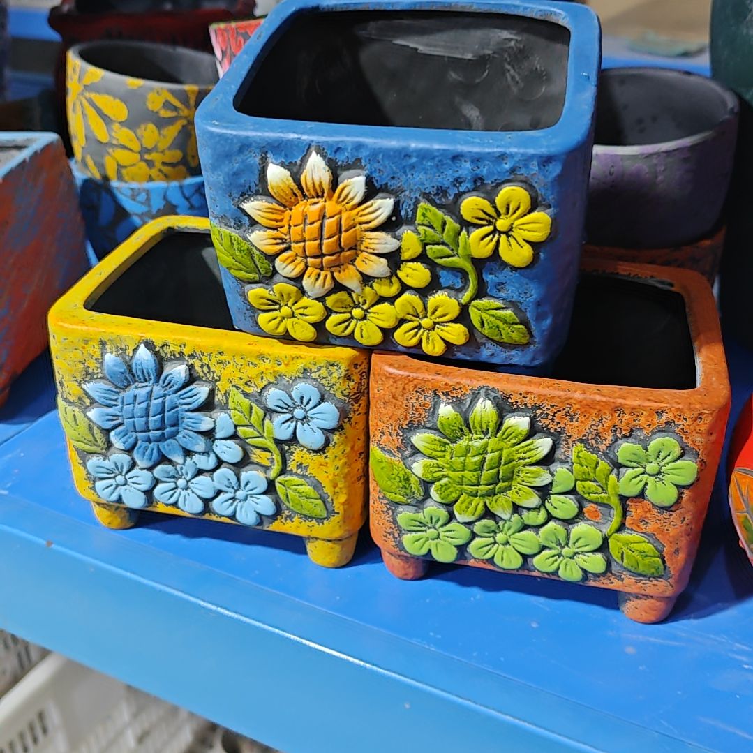 红陶吸水透气的白陶花盆凑满12发货