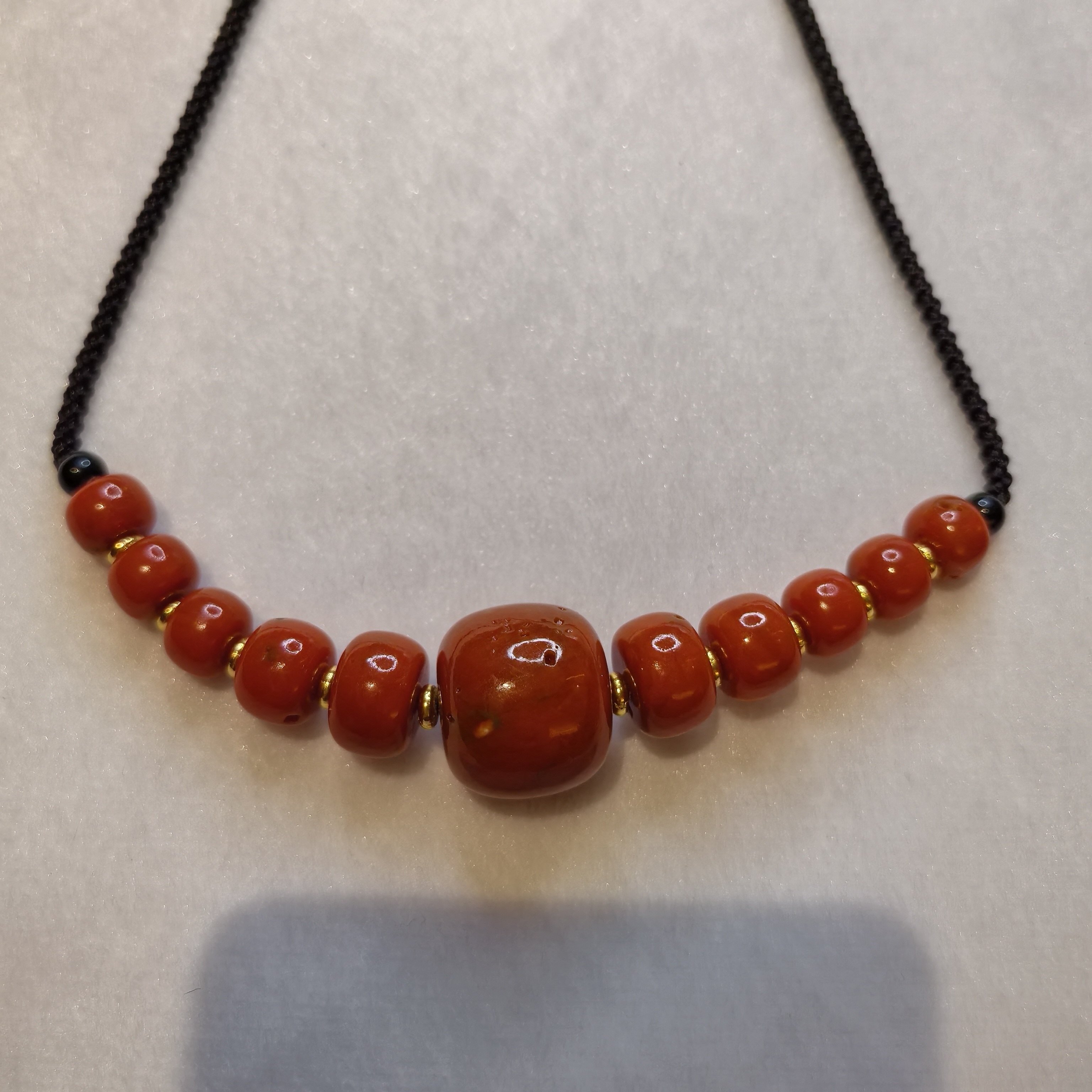 非金属树脂项链 老矿料锁骨链