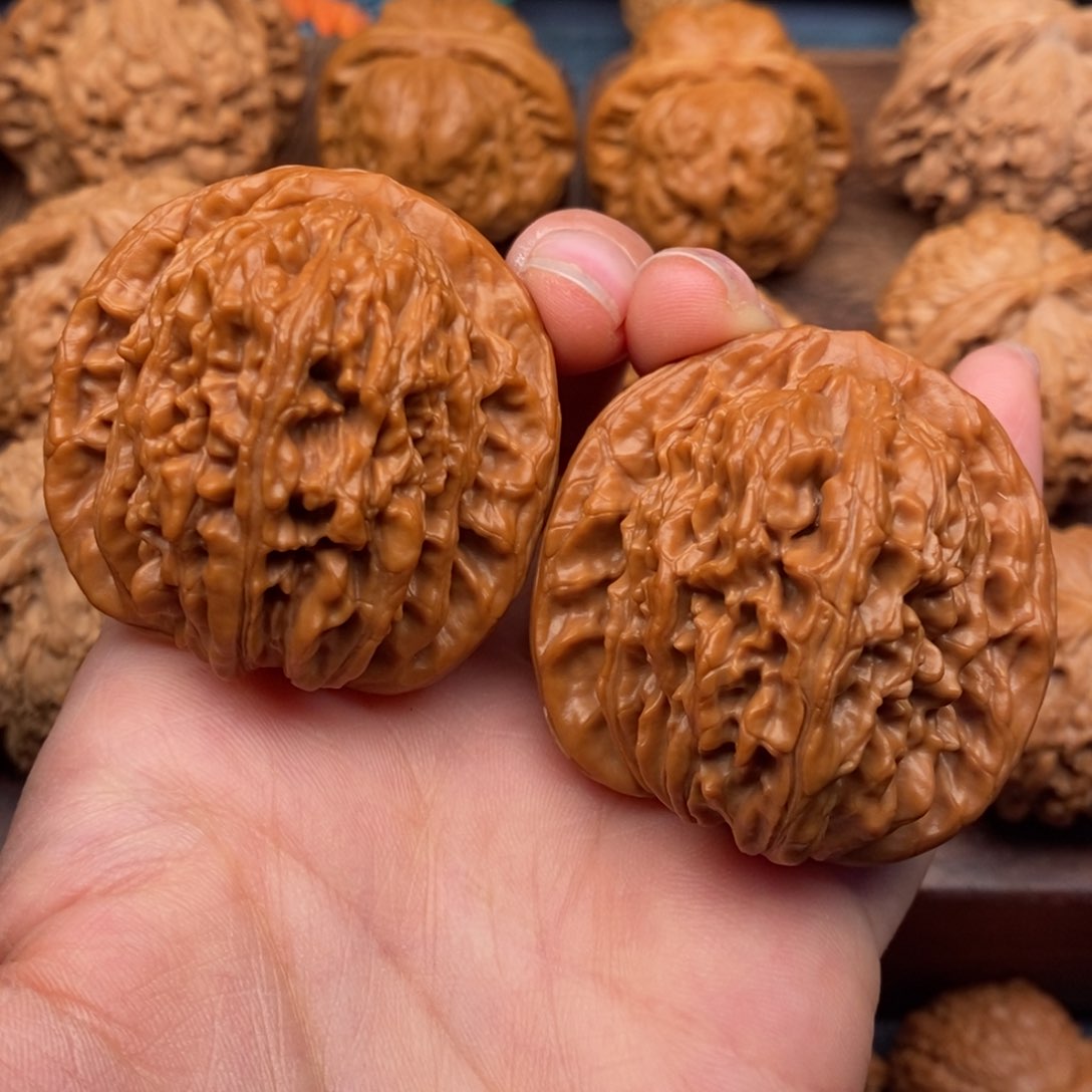 文玩核桃把件43老树原桩平谷楼，大克重51克