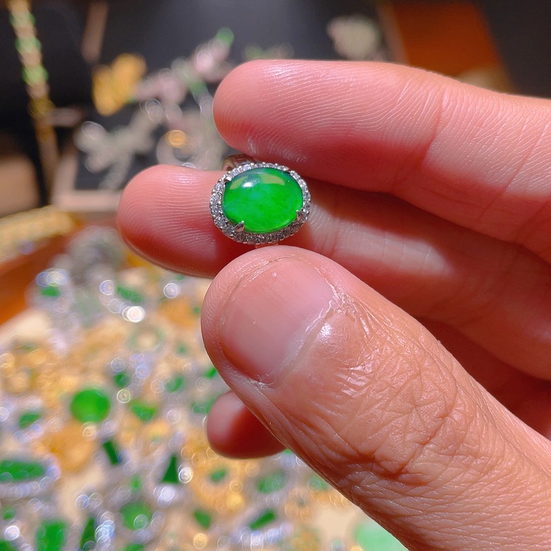 翡翠吊坠(不含链)银S925镶嵌