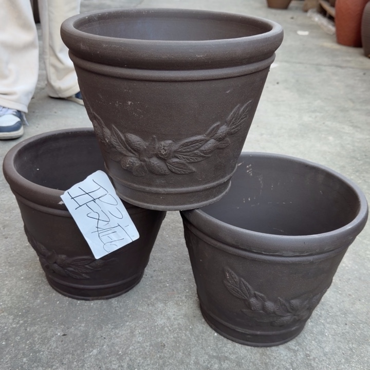 紫砂花盆口30高25宜兴紫砂