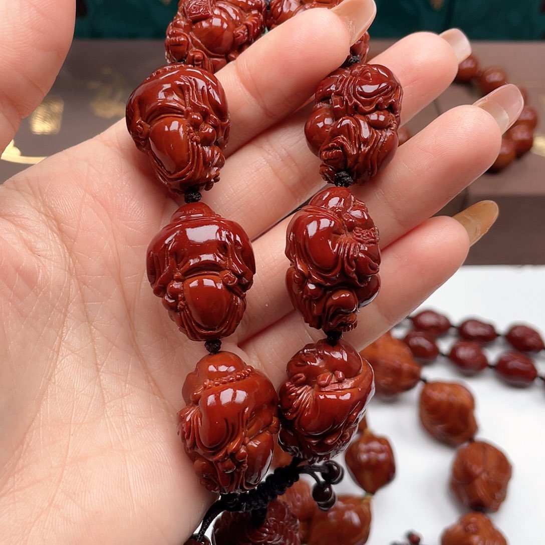 橄榄核手串一****逛弥勒手串