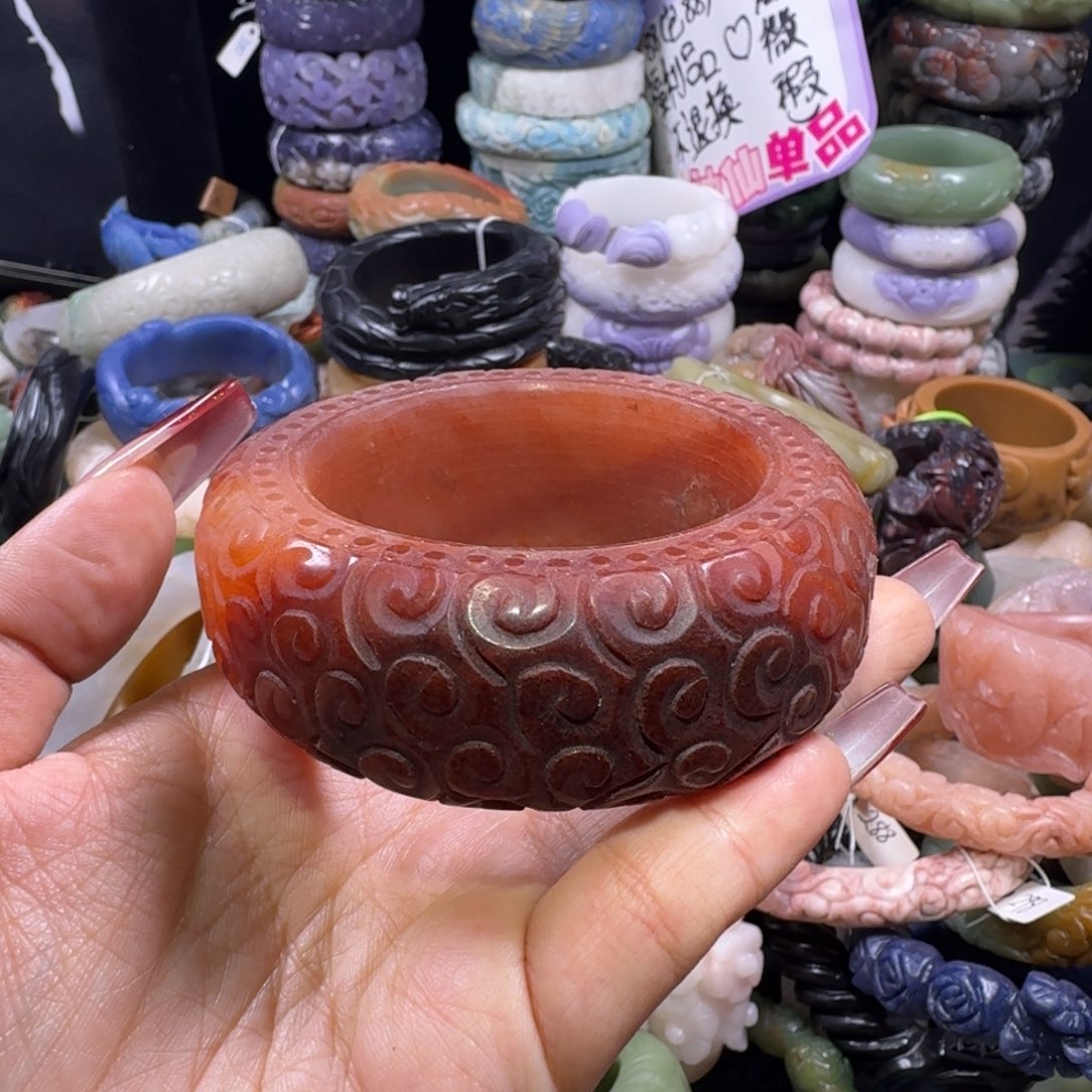 蓝***蓝石英质玉（佘太翠）未镶嵌手镯58，微瑕不退换