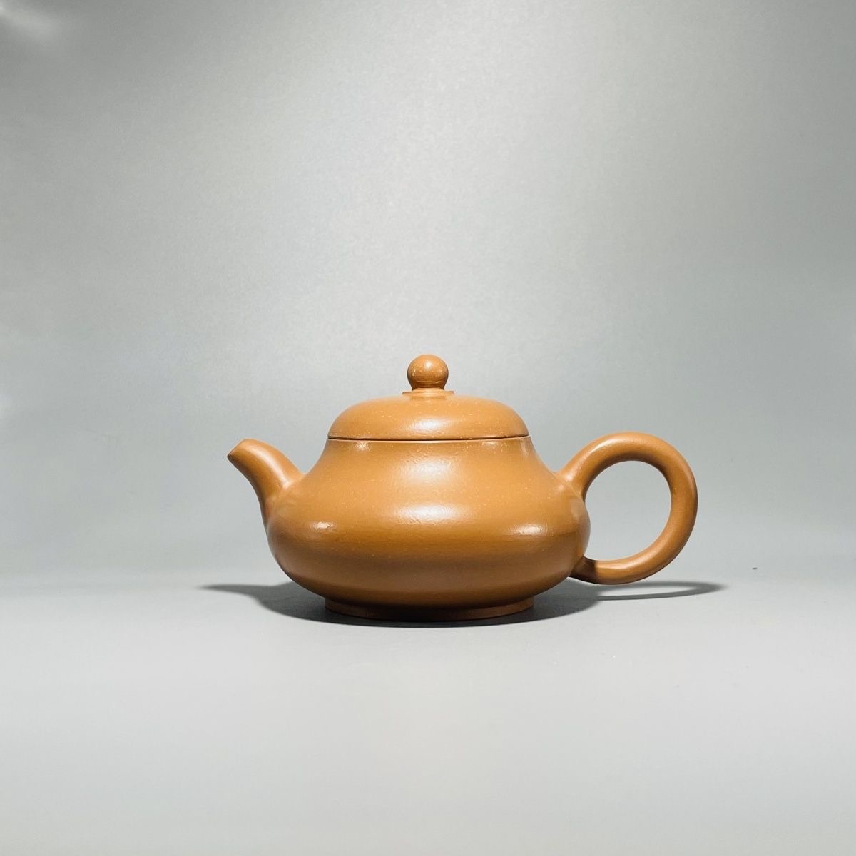 玉乳壶120ml黄金朱泥手拉壶全手工制作紫砂壶家用小品壶泡茶壶