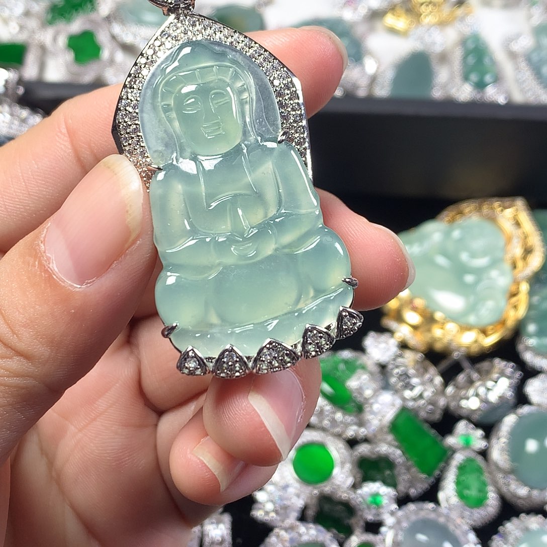 翡翠未镶嵌吊坠(不含链)