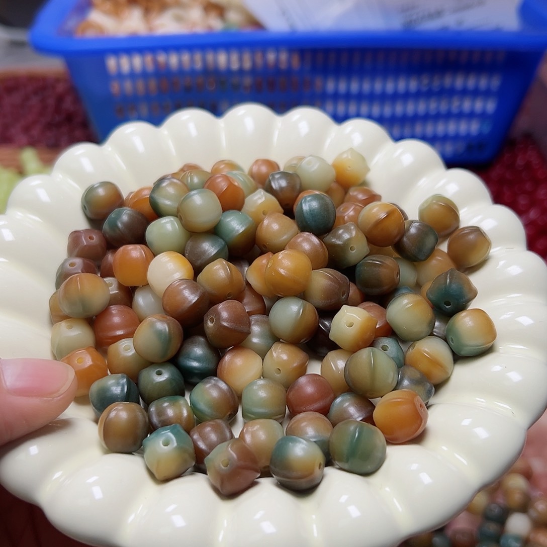 菩提根/象牙果吊坠25颗敦煌色鲨鱼背