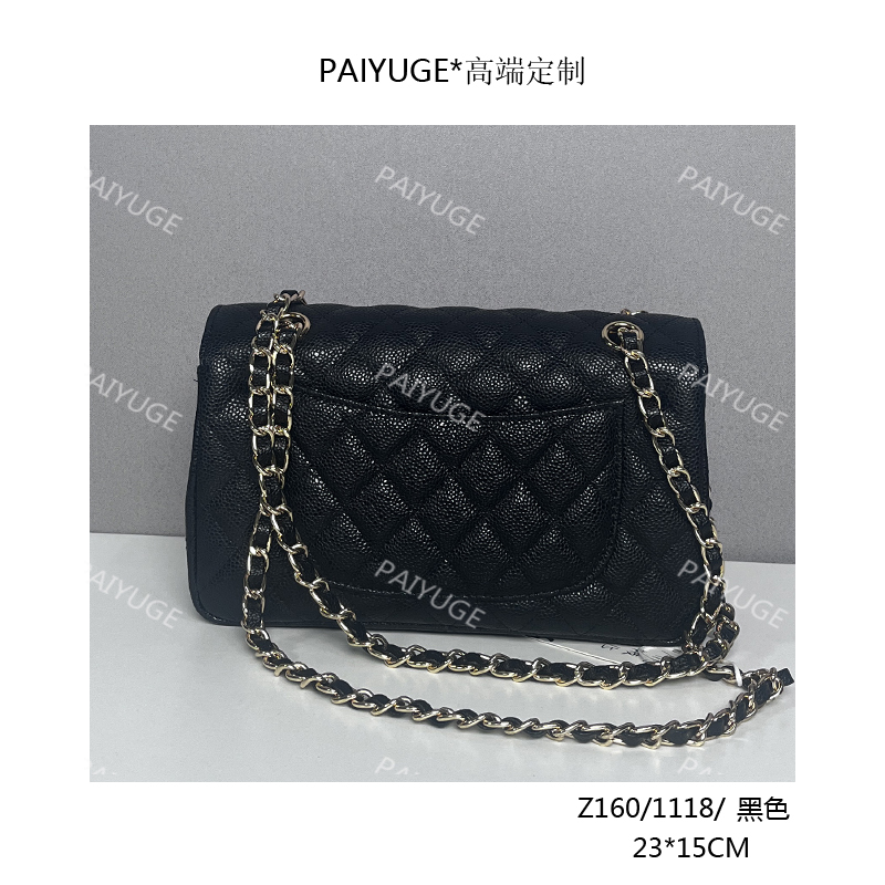 Z160/1118/黑色 paiyuge高端订制百搭女士手提包单肩包斜挎包1804