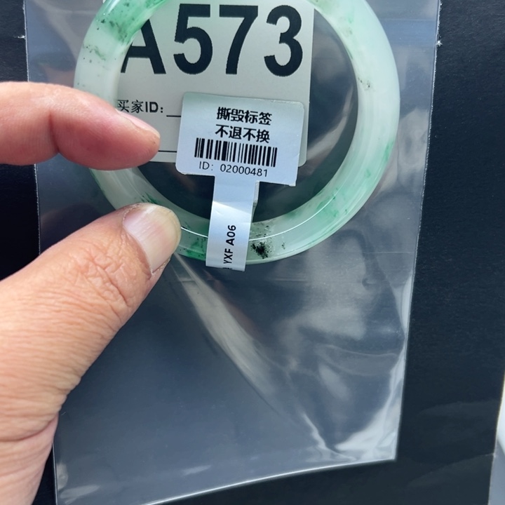 风***石英质玉未镶嵌手镯58.8-573