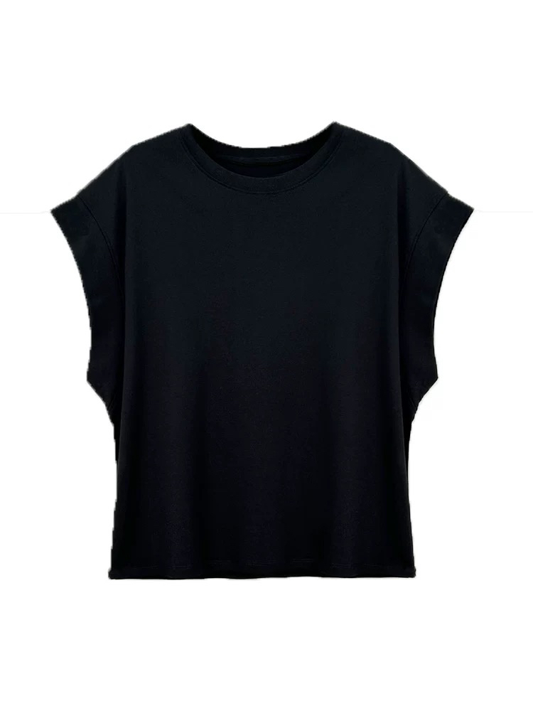 2025纯色简约百搭休闲短袖打底上衣女夏小个子减龄T恤