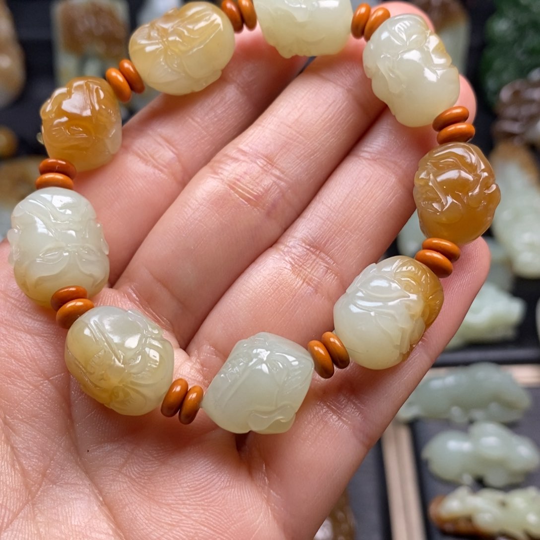 和田玉手串未镶嵌