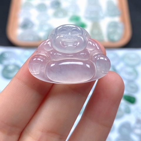 翡翠颈饰未镶嵌冰种佛公