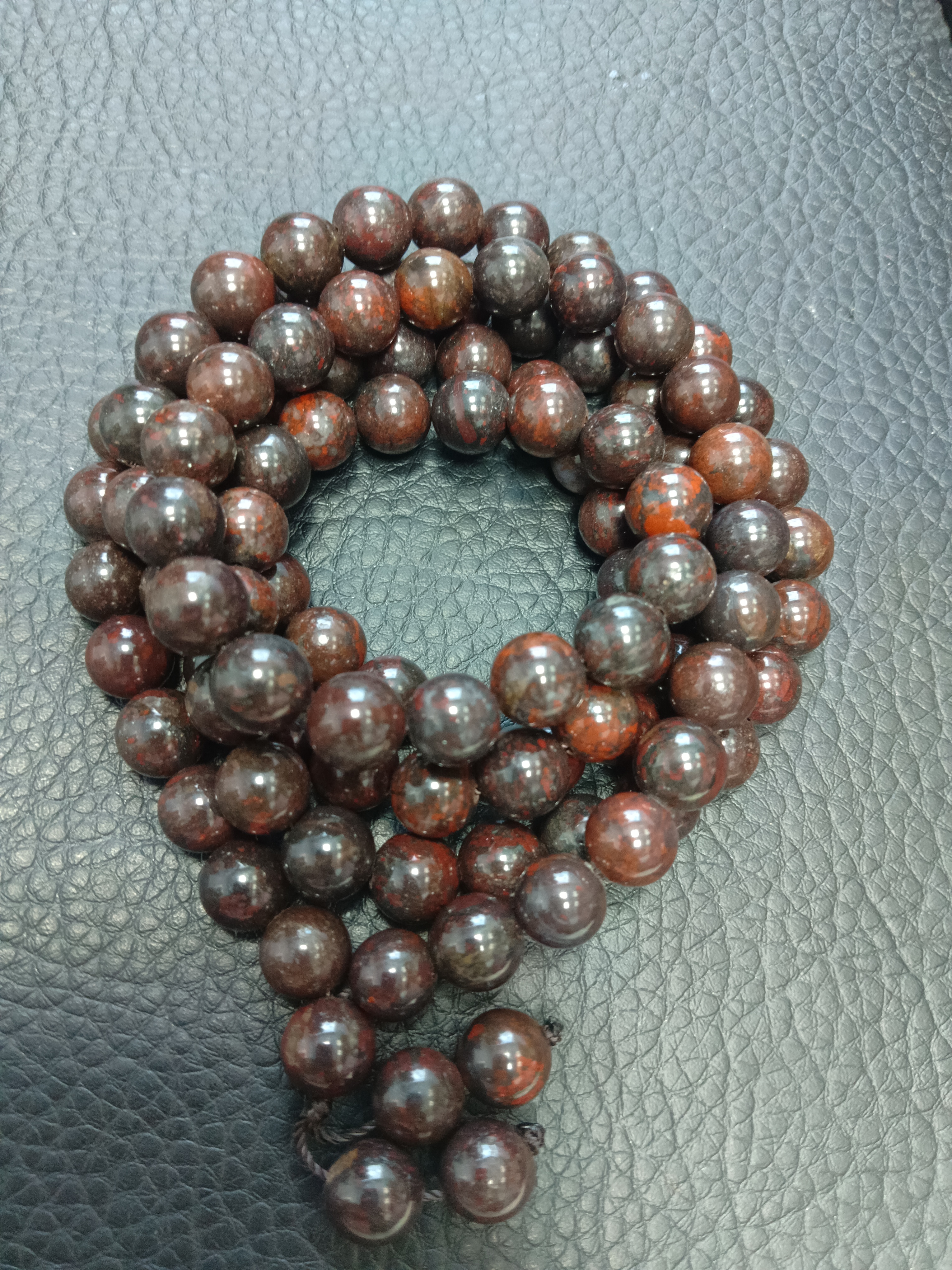 精品时尚百搭红伊丁108卡10项链