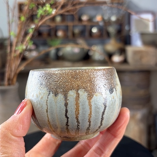 #1719柴烧裸烧窑汗孤品茶杯