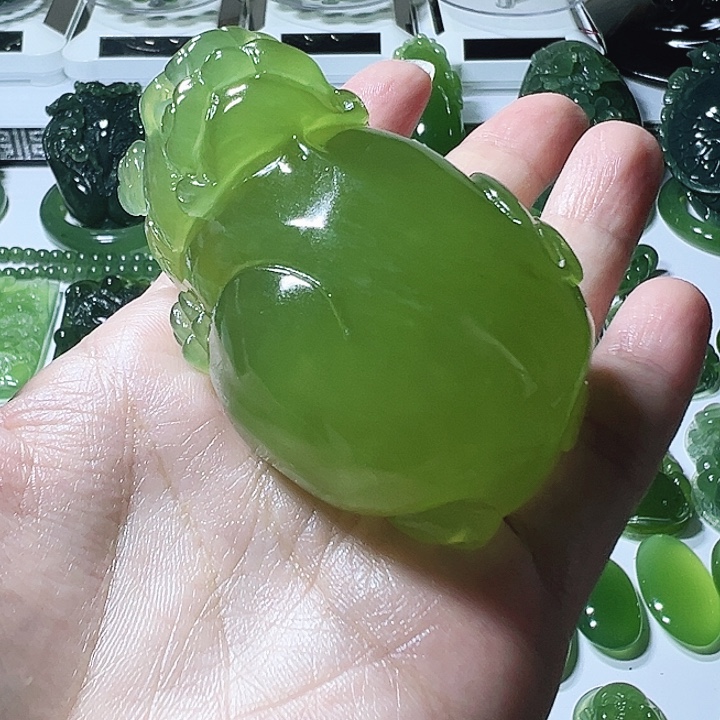 @****蛇纹石玉未镶嵌手把