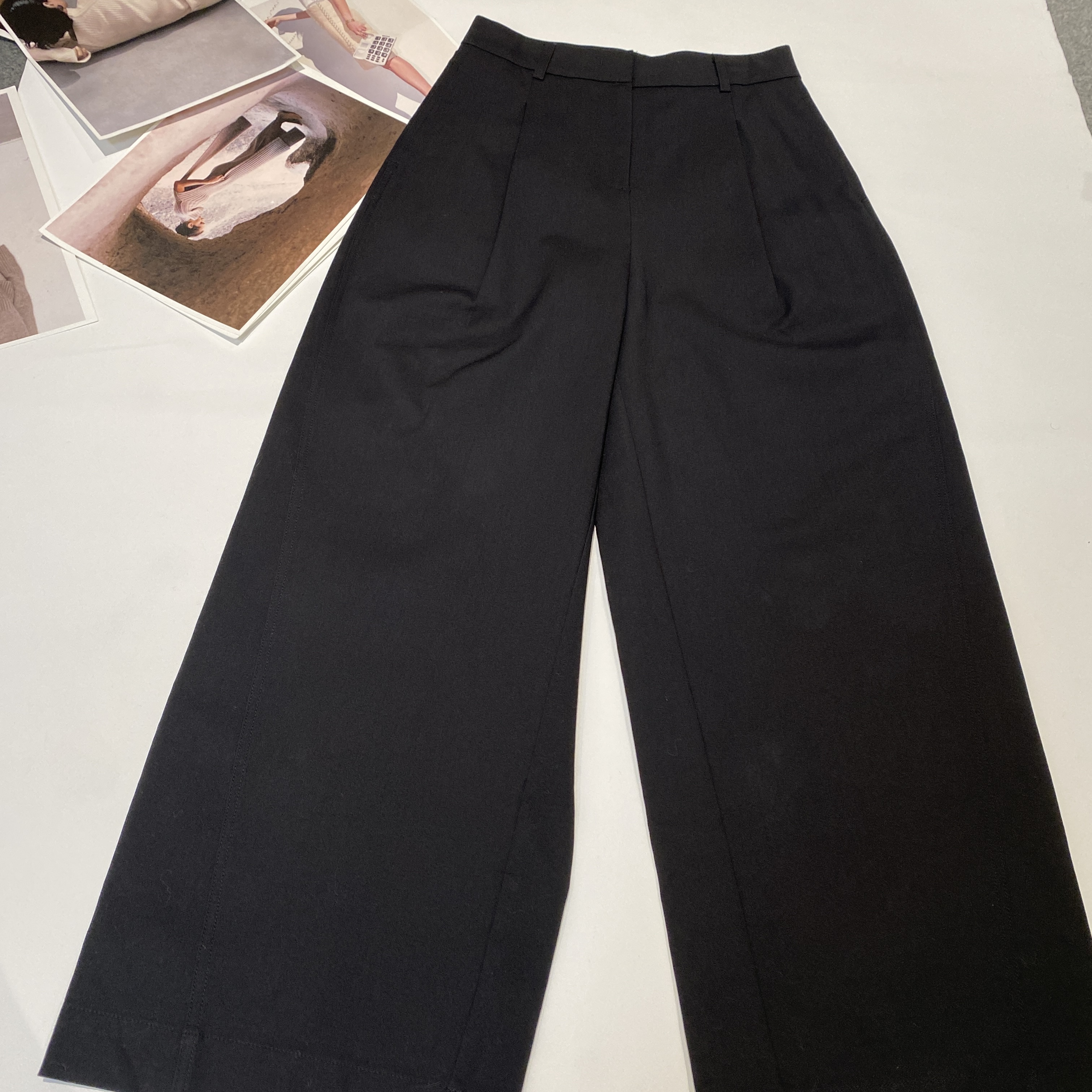 RRROSE基础中缝阔腿裤