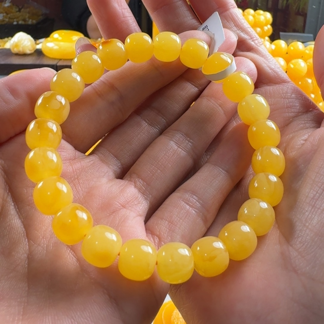 蜜蜡毛衣链未镶嵌