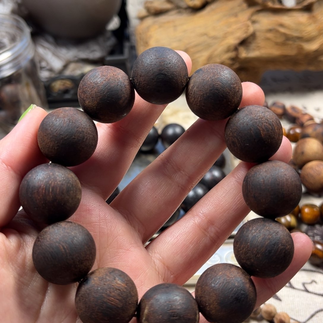 降真香手串/手链期*2.0x12糖结黄油麻丝