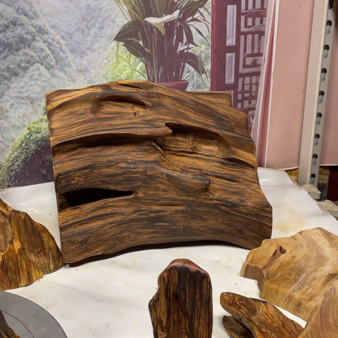 随***W木清凉薄荷药香味随形摆件，土埋老料自然香韵造型独特