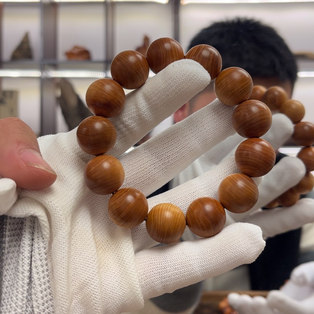 柏木（崖柏）手串/手链小*18红油顺纹板根料药香味