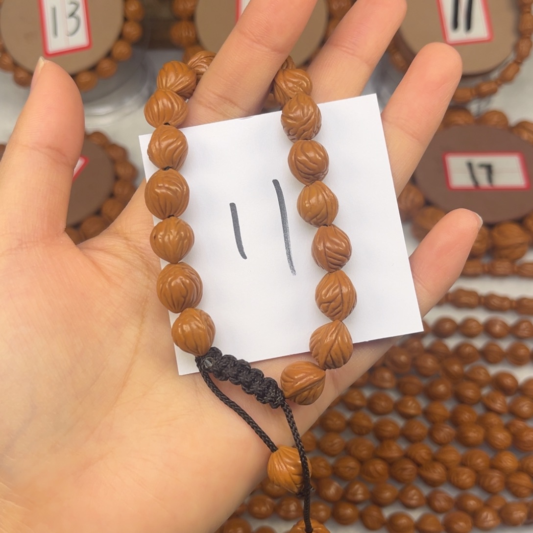 核桃龙纹桃核手串肚卡10小布丁