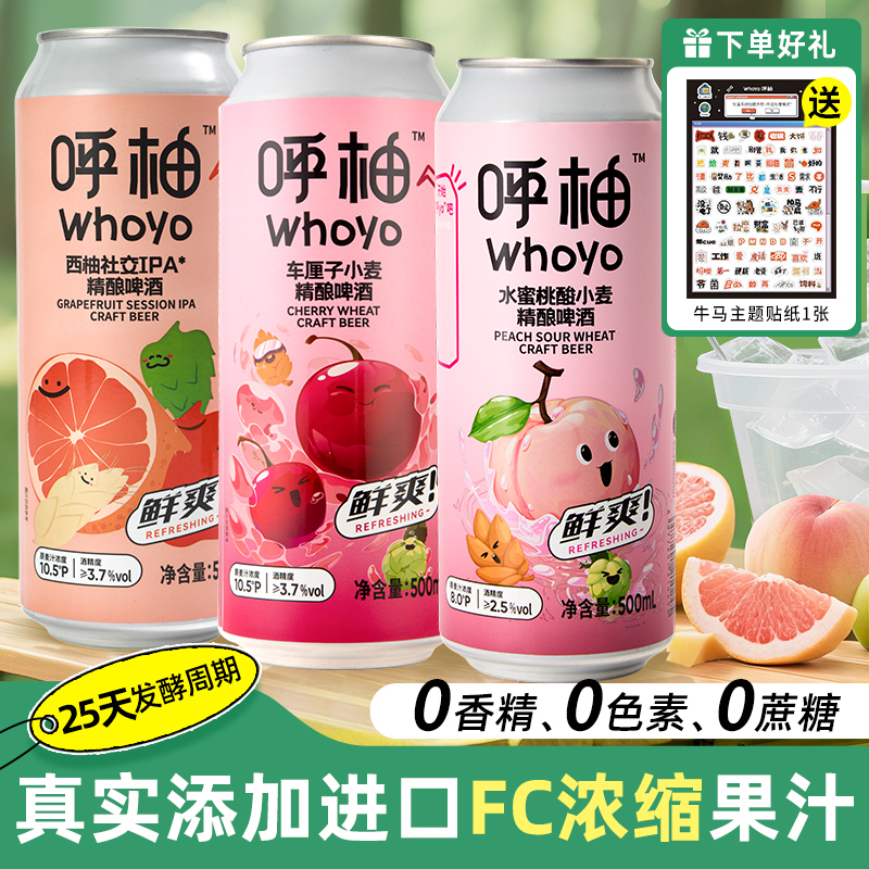 【9月市集】果味精酿啤酒微醺果酒0香精0色素清爽果香中式啤酒