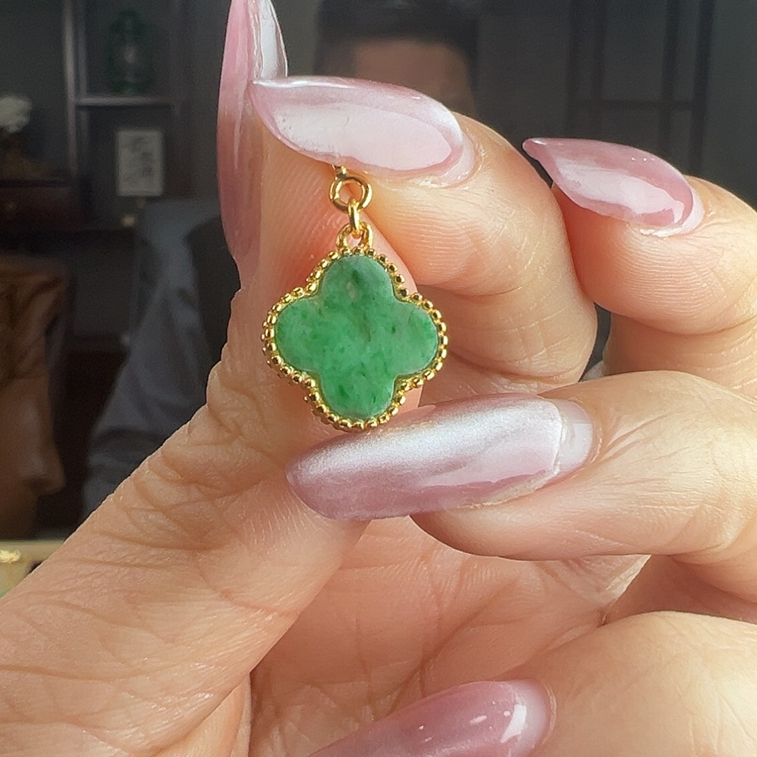 翡翠银S925镶嵌颈饰吊坠63