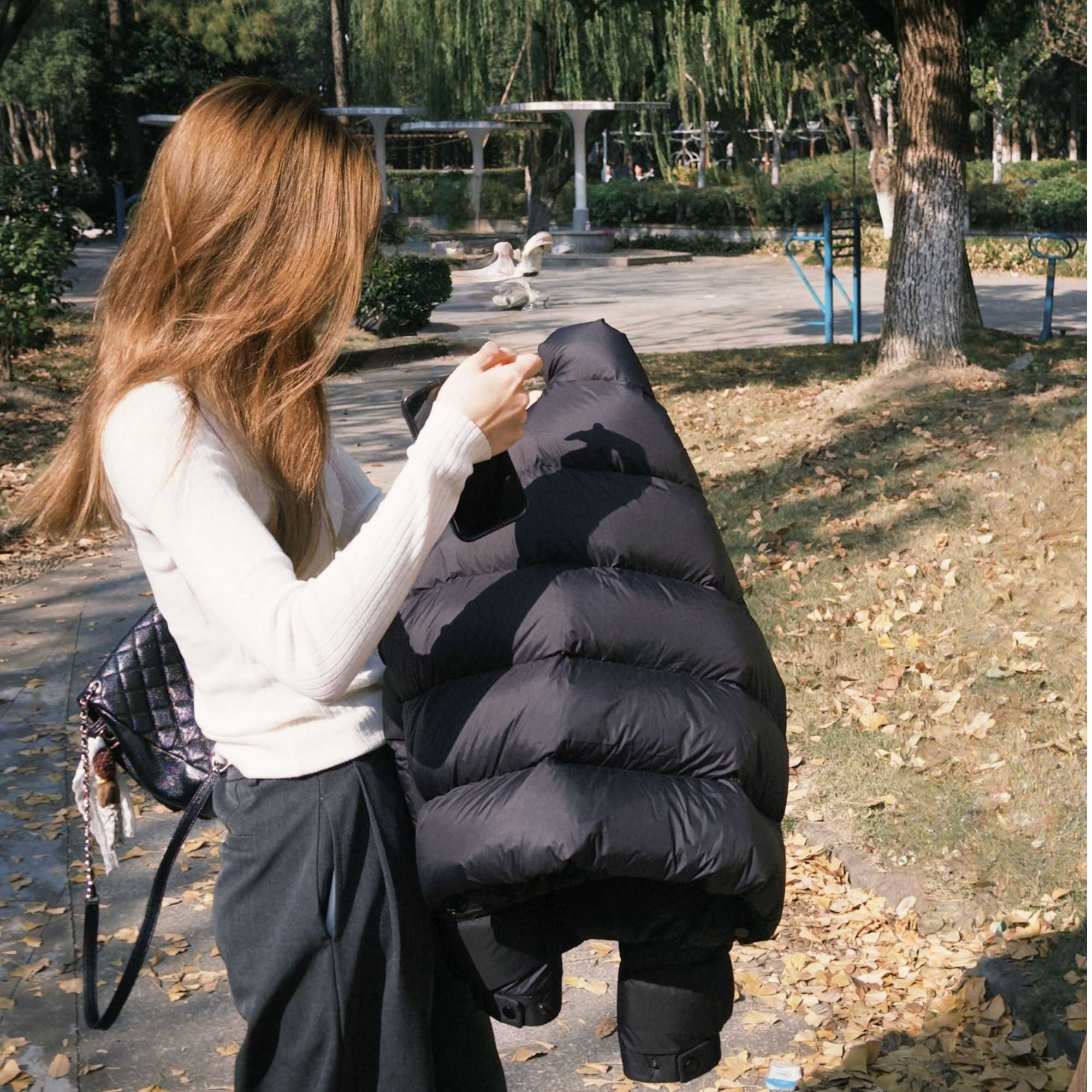 95白鸭绒 短款立领羽绒服女25S0820