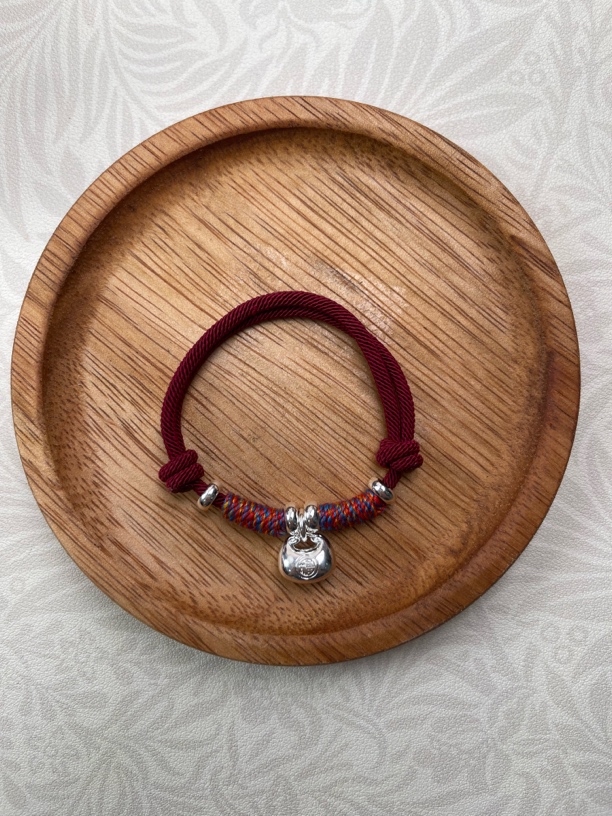 6号 小胖福红绳手链