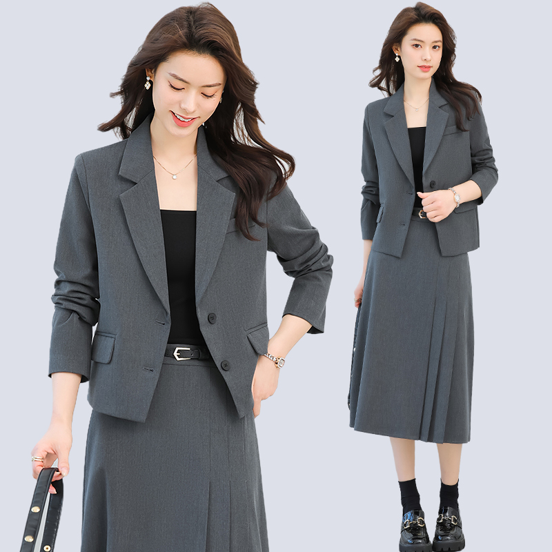职业西装套装女2025新款高级感大学生面试穿搭通勤正装小个子西服