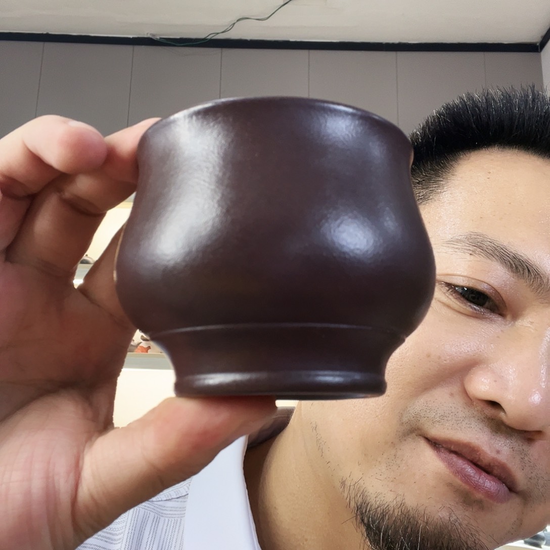 茶杯紫砂缸杯石红泥