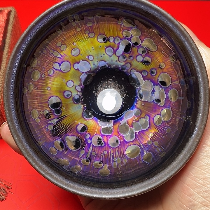 茶盏非遗传承人吴继旺老师电烧曜变作品