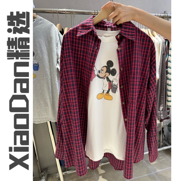 【晓丹精选】红格子衬衫