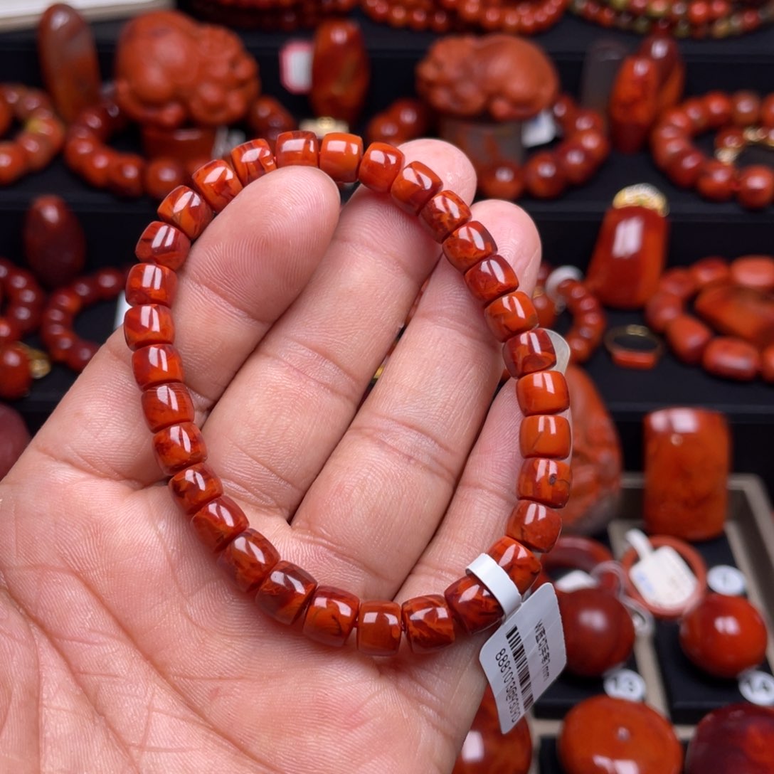 南红玛瑙珠宝奇石未镶嵌单圈7