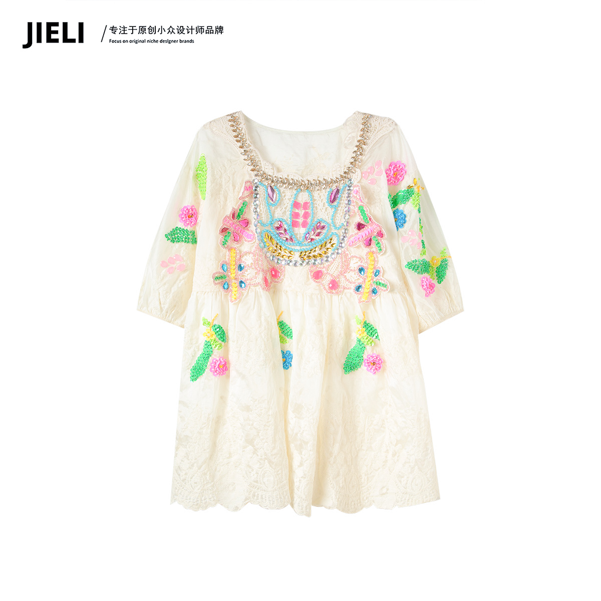 JIE LI/街力设计感小众减龄百搭短袖T恤女Q8220