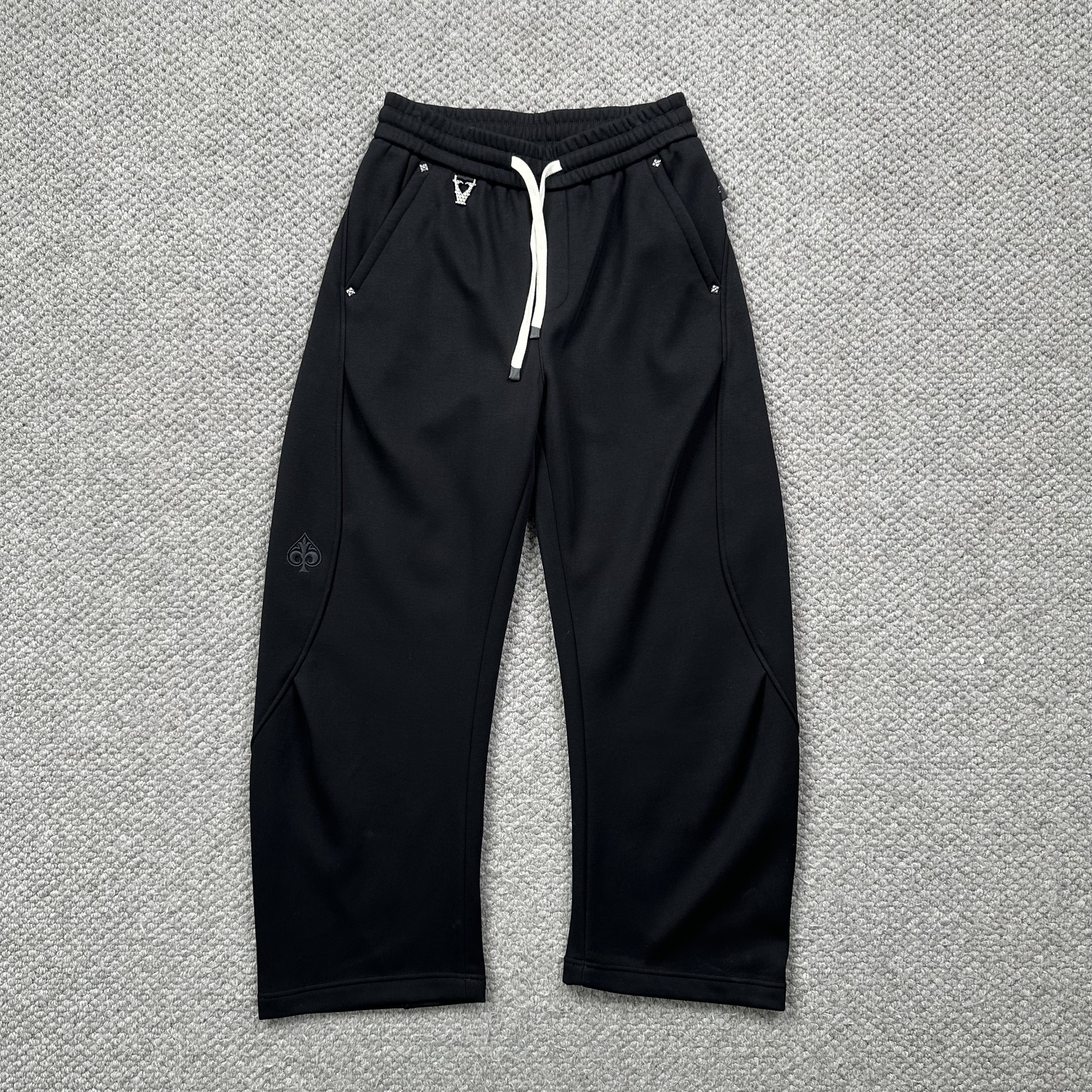 黑桃A系列男士一体绒弯刀休闲裤53XX703秋冬轻奢男装加绒休闲裤