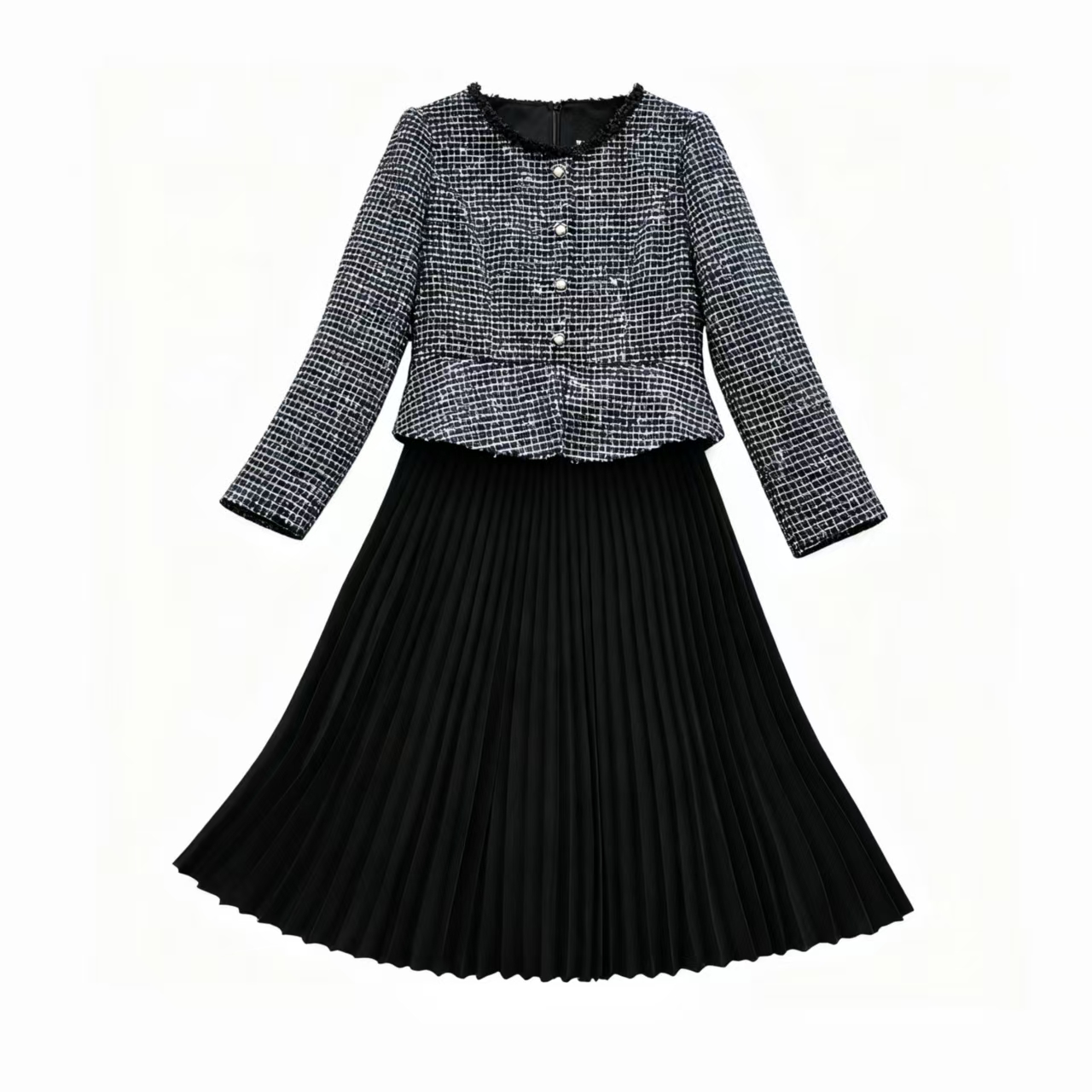 【品牌撤柜剪标】高端大码原创遮肉显瘦连衣裙 A86