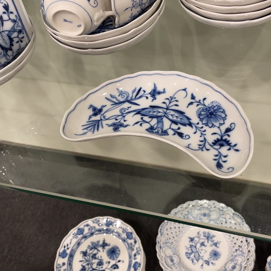 瓷片中古一等月牙小碟