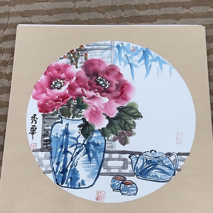 国画花鸟的翅膀是白色50.50