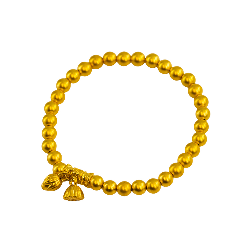 水贝黄金两世欢手串足金999卡5MM雅婷专属